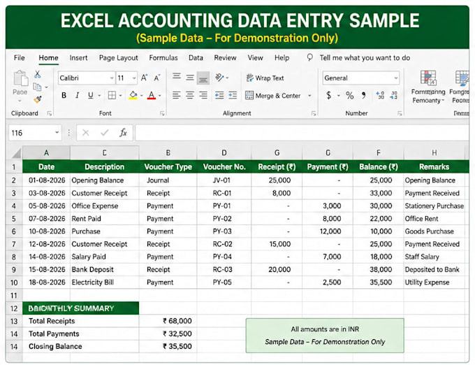 tally bookkeeping and accounting data entry