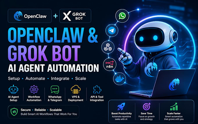 setup openclaw grokbot openclaw grokbot agent  n8n automation vps ai agent API