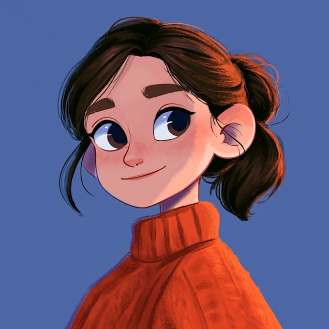create a fun and professional cartoon portrait