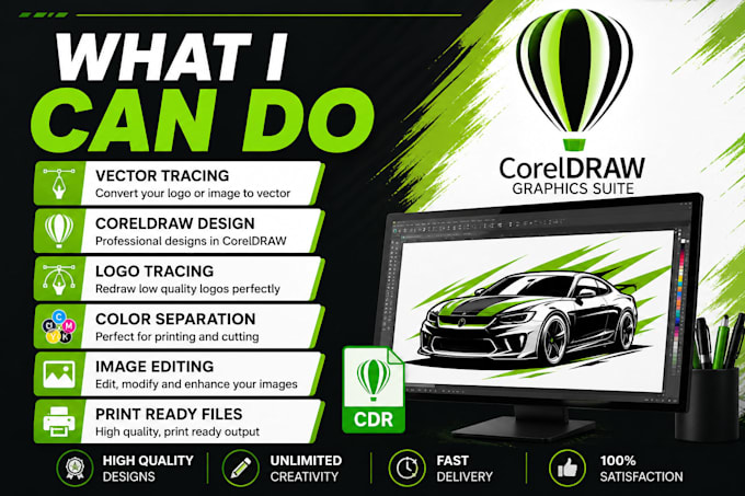 create coreldraw designs, vector tracing and illustrations