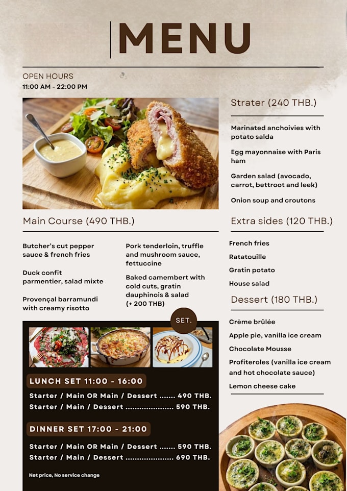 design a professional restaurant