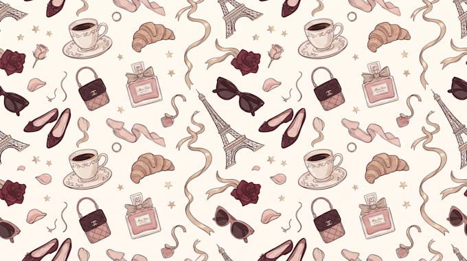 design a cute cartoon seamless pattern for fabric and products