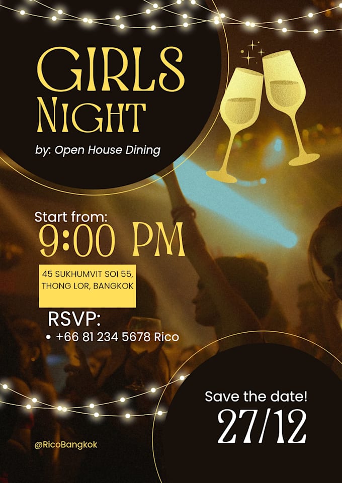 design a modern flyer for nightclubs bars and event