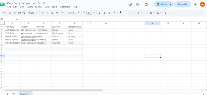 do data entry, copy paste, excel, google sheets and web research
