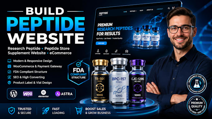 build peptide website research peptide store supplement website peptide website