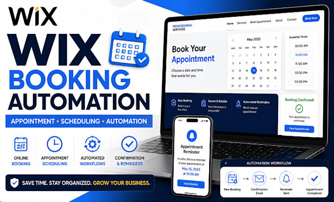 build wix online booking automation website for appointment booking scheduling