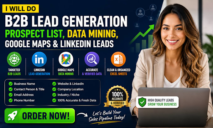 do b2b lead generation prospect list data mining google maps b2b linkedin leads