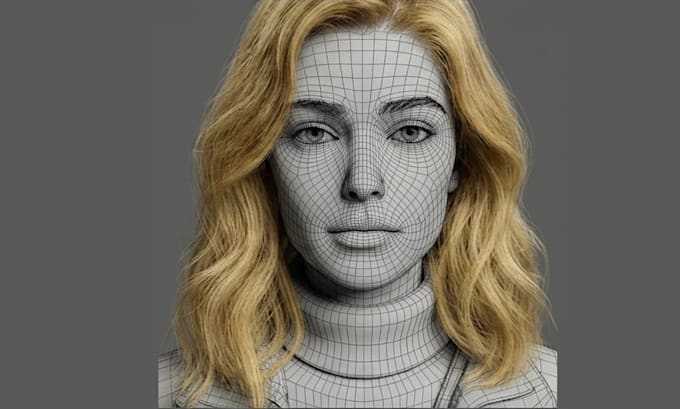 create a professional 3d character model for games, animation and render