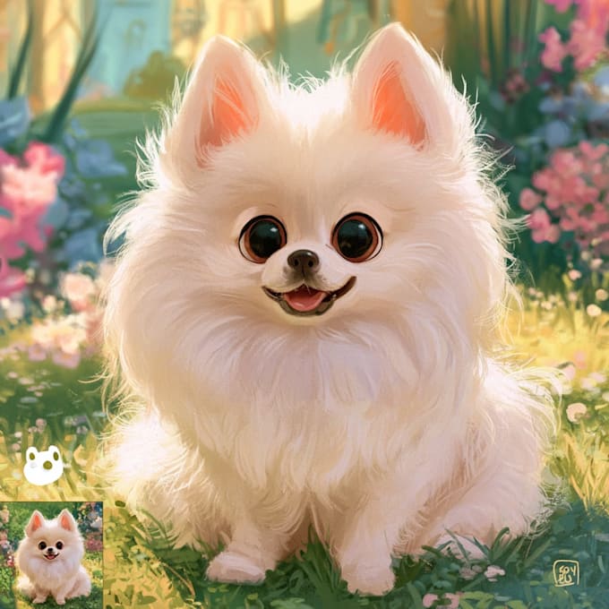 pet portrait into cute disney style