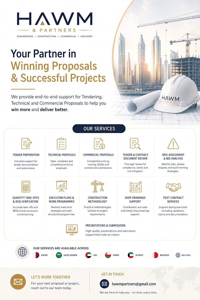 prepare tender, bids, grants and proposal documents