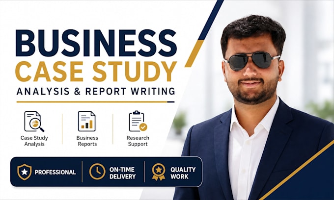 write a professional business case study analysis and report