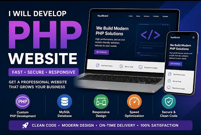 develop a professional wordpress or custom coded website