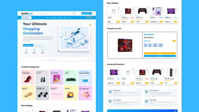 build a modern next js or react website