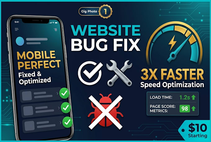 fix your website bugs and improve performance