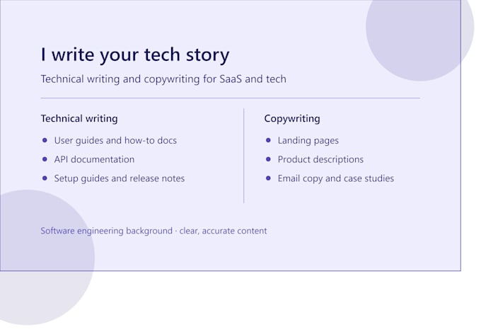 write technical documentation for your saas product
