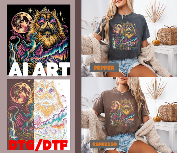 upscale and prepare ai art for dtg dtf pod printing