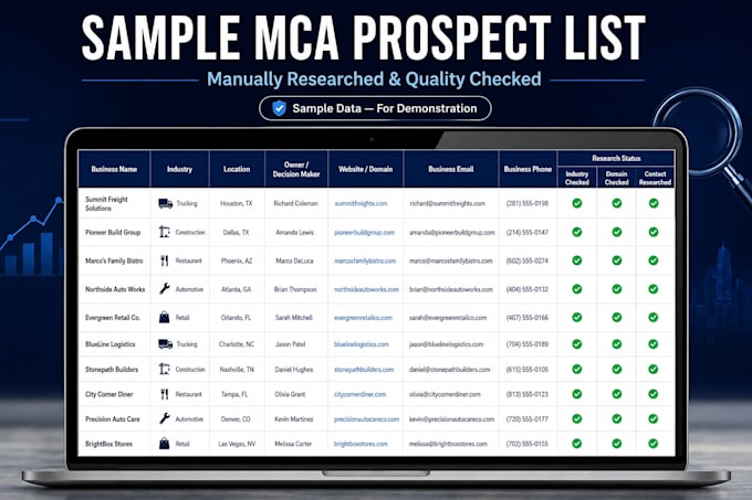 manually research and build targeted mca leads