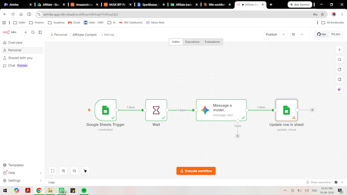 setup n8n workflows for your mundane jobs