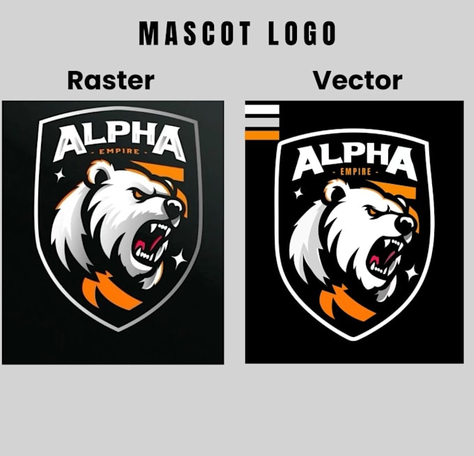 do manual vector tracing, redraw logo, convert image to vector