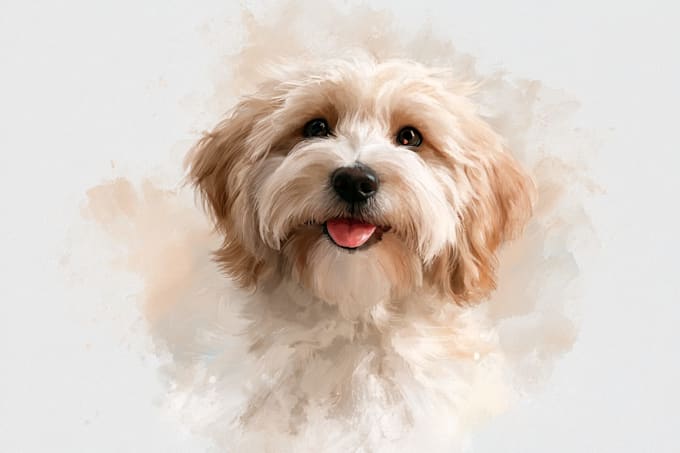 draw watercolor pet portrait