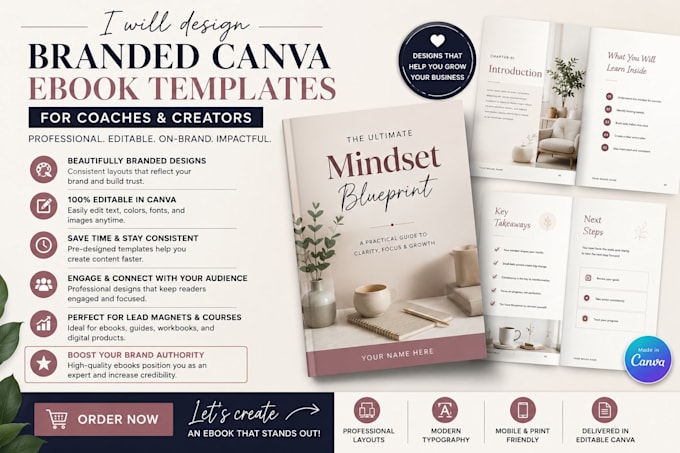 design branded canva ebook templates for coaches and creators