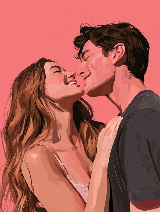 draw couple portrait illustration