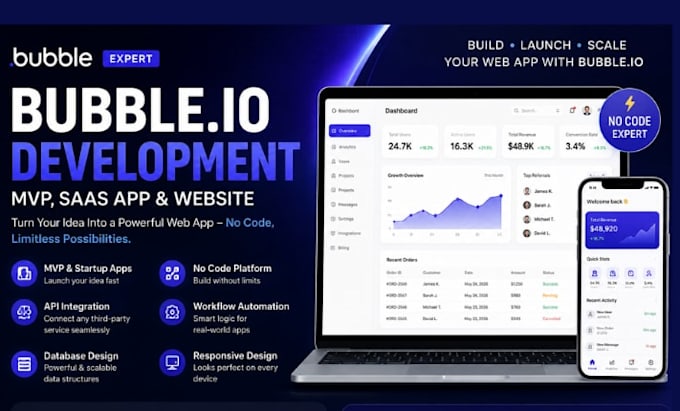 do bubble io development build bubble saas app mvp, website and app integration