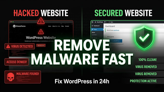 remove wordpress malware and fix hacked website