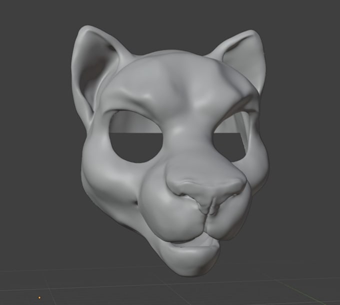create a custom fursuit head base model for 3d printing