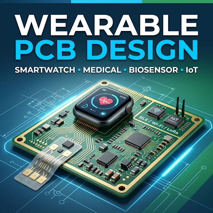 design wearable, smartwatch, medical, biosensor and iot pcb