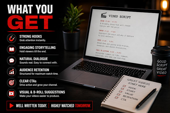 write viral youtube and tiktok video scripts that is engaging