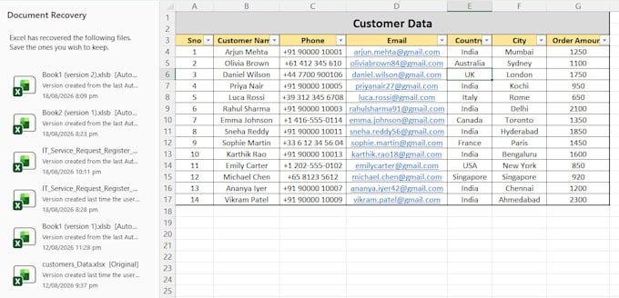 do excel data entry and formatting and spreadsheet work