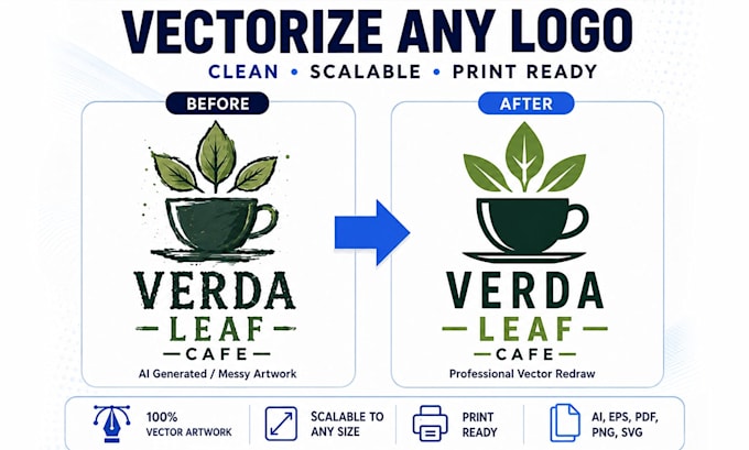 manually vectorize and fix your logo or image