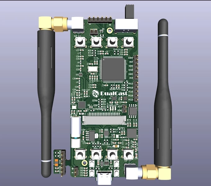 design rf and antenna pcb for wifi, bluetooth, lora, GSM