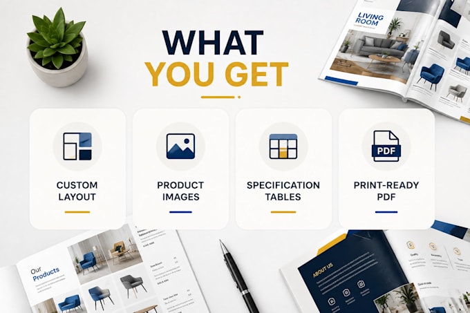 design a professional product catalogue brochure