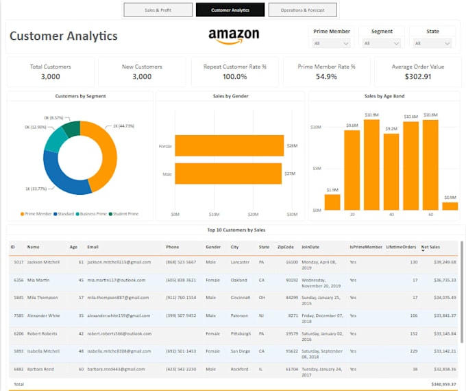 create professional power bi dashboards and reports