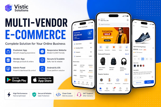 develop a multivendor ecommerce app with flutter
