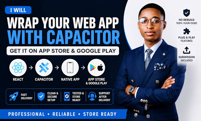 wrap lovable react app capacitor IOS android capacitor app store google play