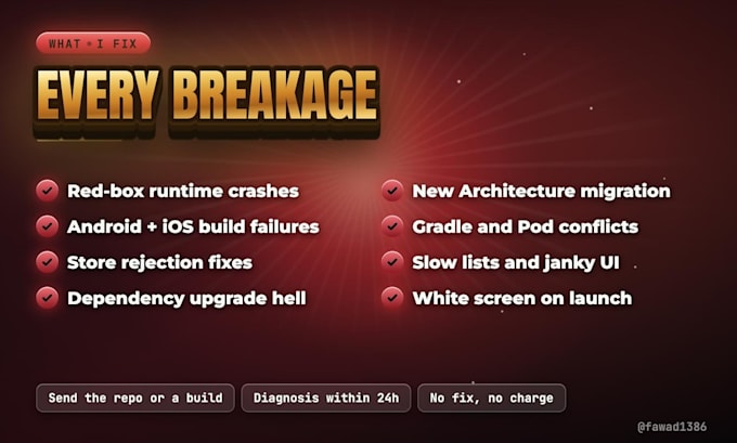 fix bugs and crashes in your react native or expo mobile app