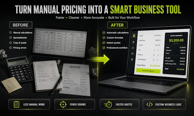 build a custom business calculator and quote generator