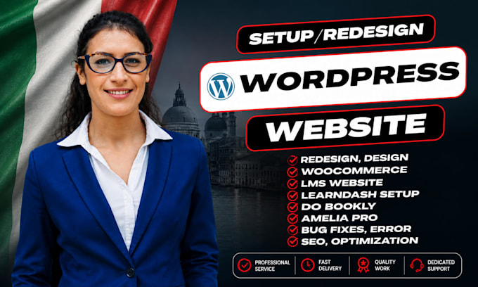 design wordpress learndash lms website redesign woocommerce do bookly amelia pro