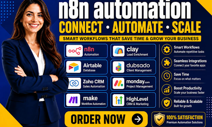 setup automate clay n8n airtable dubsado zoho monday pipedrive hub salesforcecrm