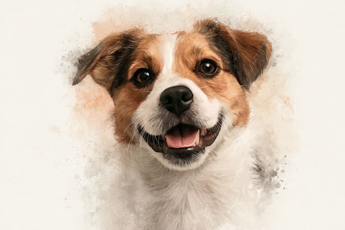 paint adorable watercolor pet portrait
