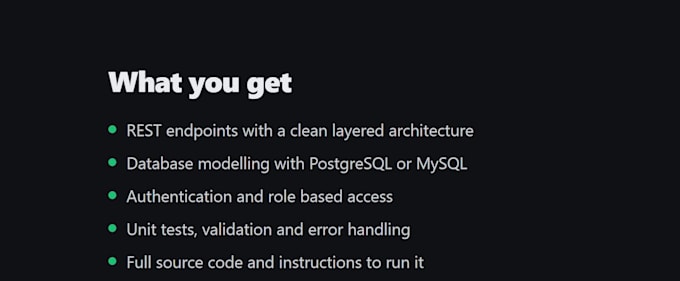 develop a rest API and backend with java and spring boot