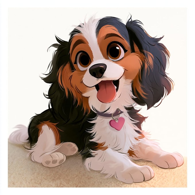 pet portrait into cute disney style
