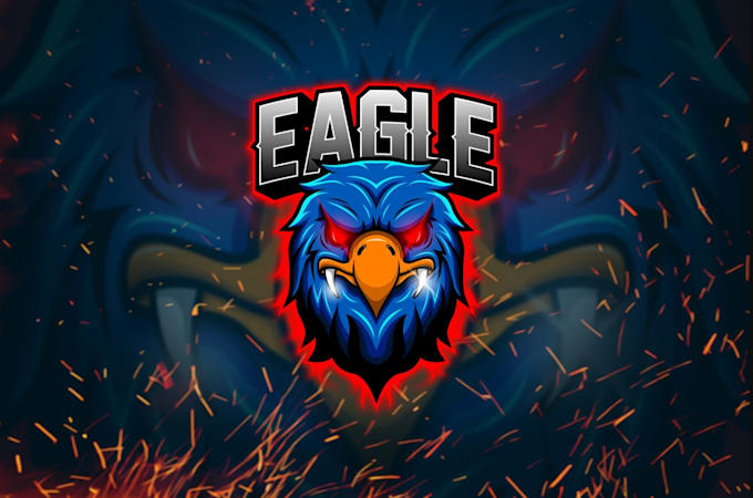 design a powerful eagle mascot logo for your team