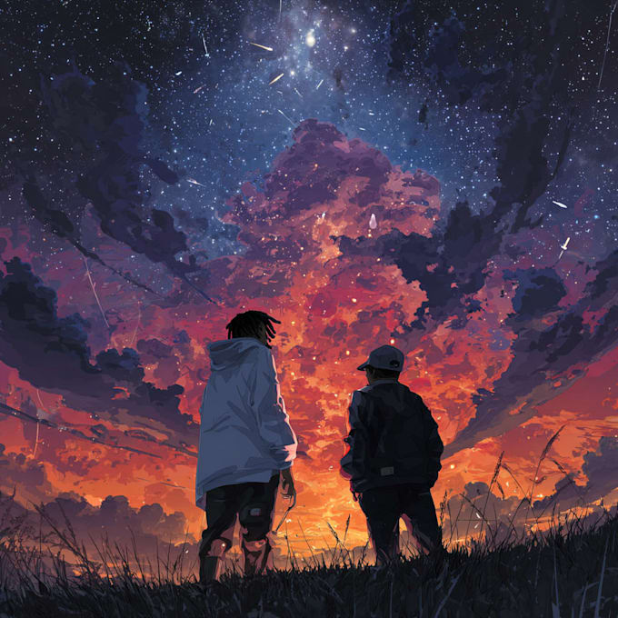 create anime style album cover