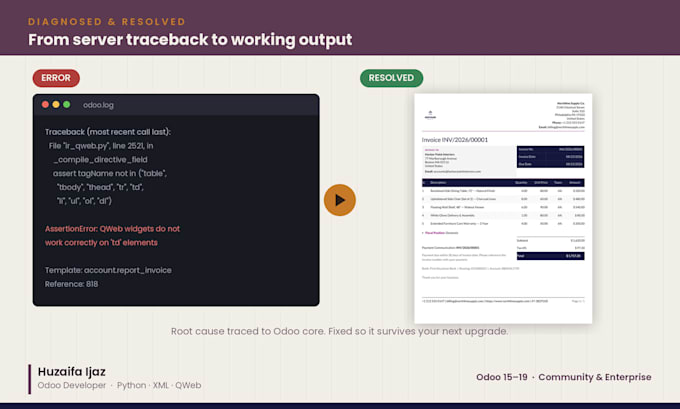 fix odoo bugs, errors and do small odoo customizations