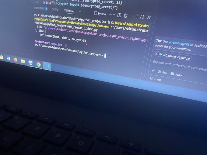 debug your beginner python code and fix syntax errors