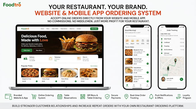 build a restaurant website with online ordering